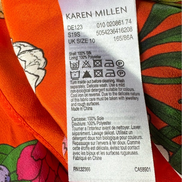 Karen Millen 100% Silk Floral Wrap Dress NWT - Picture 12 of 13
